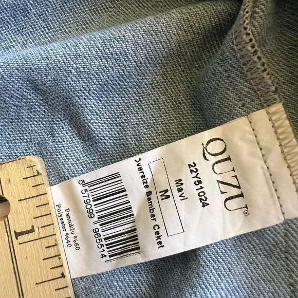 Quzu Mavi Oversized Bomber Jacket - Picture 13 of 13